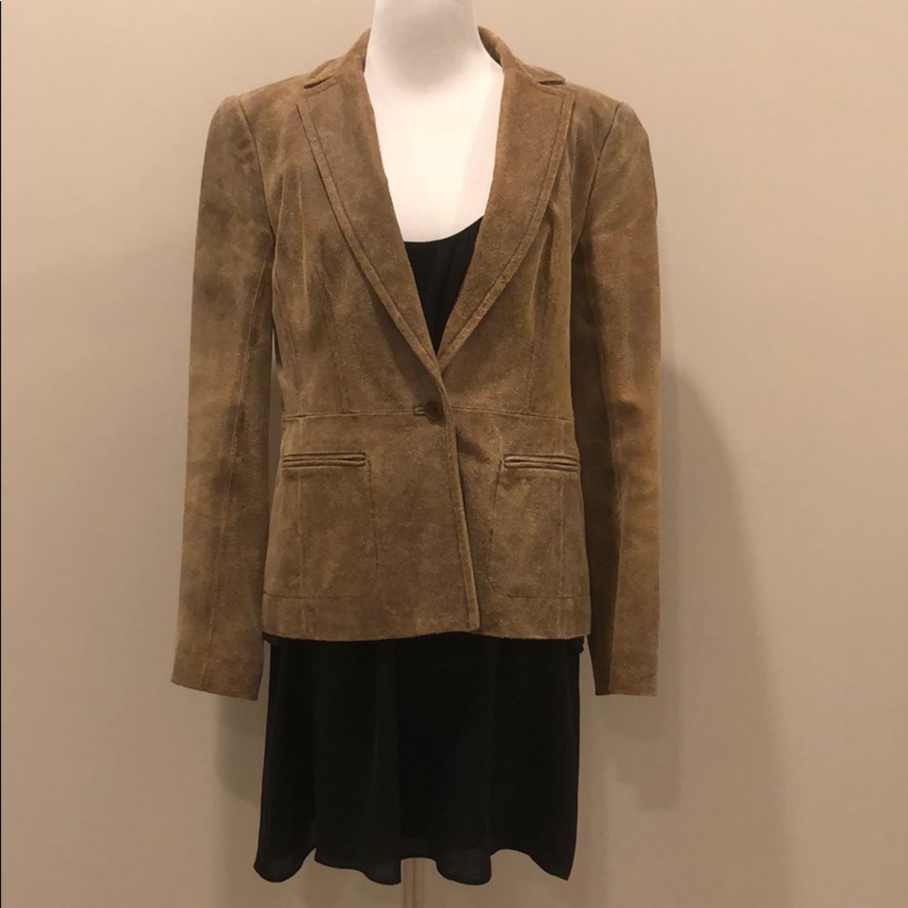 BCBG suedes leather blazer